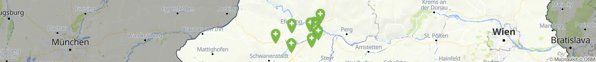 Kartenansicht für Apotheken-Notdienste in der Nähe von Feldkirchen an der Donau (Urfahr-Umgebung, Oberösterreich)